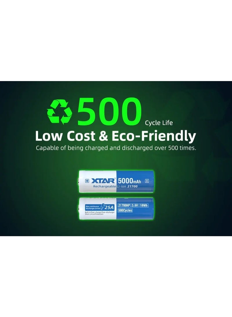 XTAR 21700 HP 5000mAh 25A Battery - Image 4